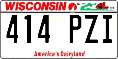 WI license plate 414PZI