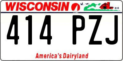 WI license plate 414PZJ