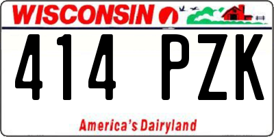 WI license plate 414PZK