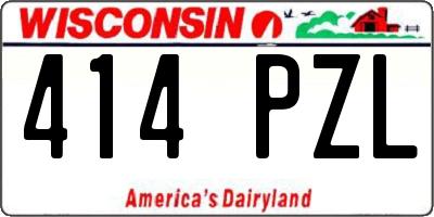 WI license plate 414PZL