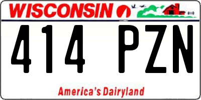 WI license plate 414PZN