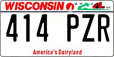 WI license plate 414PZR