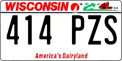 WI license plate 414PZS