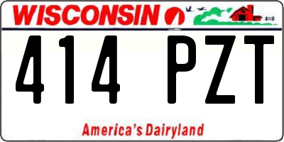 WI license plate 414PZT
