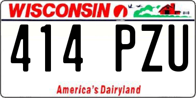 WI license plate 414PZU