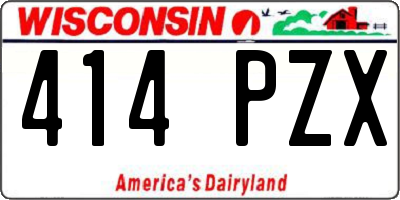 WI license plate 414PZX