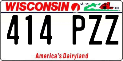 WI license plate 414PZZ