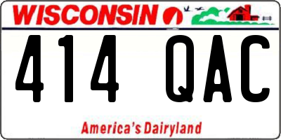 WI license plate 414QAC