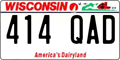 WI license plate 414QAD