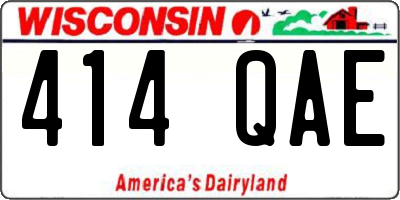 WI license plate 414QAE