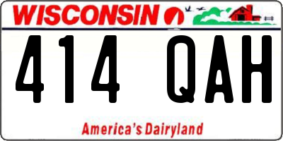 WI license plate 414QAH