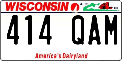 WI license plate 414QAM