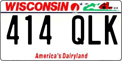 WI license plate 414QLK