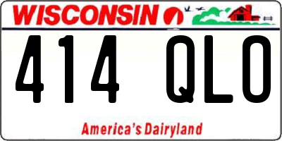 WI license plate 414QLO