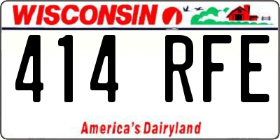 WI license plate 414RFE