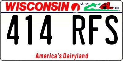 WI license plate 414RFS