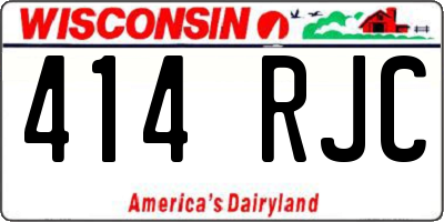 WI license plate 414RJC
