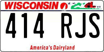 WI license plate 414RJS