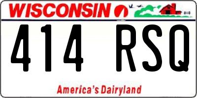 WI license plate 414RSQ
