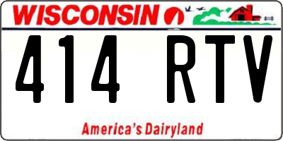 WI license plate 414RTV