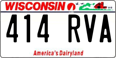 WI license plate 414RVA