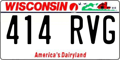 WI license plate 414RVG