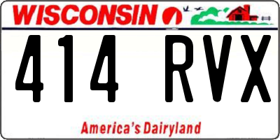 WI license plate 414RVX