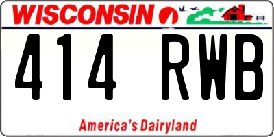 WI license plate 414RWB