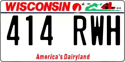 WI license plate 414RWH