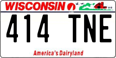 WI license plate 414TNE