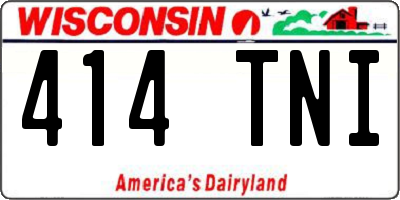 WI license plate 414TNI