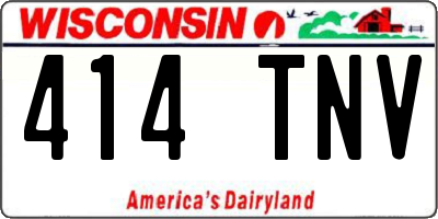 WI license plate 414TNV