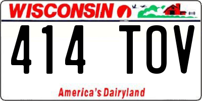 WI license plate 414TOV
