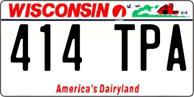 WI license plate 414TPA