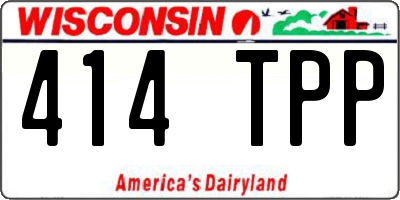 WI license plate 414TPP