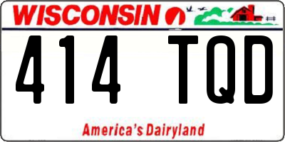 WI license plate 414TQD