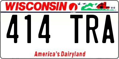 WI license plate 414TRA