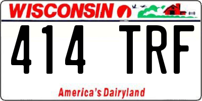 WI license plate 414TRF