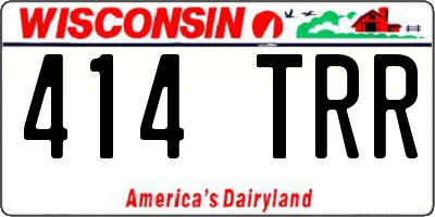 WI license plate 414TRR