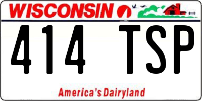 WI license plate 414TSP