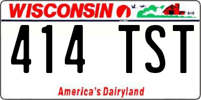 WI license plate 414TST