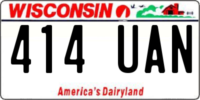 WI license plate 414UAN