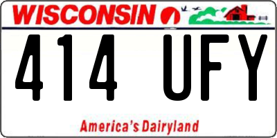WI license plate 414UFY