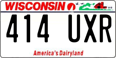 WI license plate 414UXR
