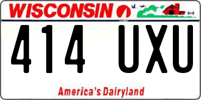 WI license plate 414UXU