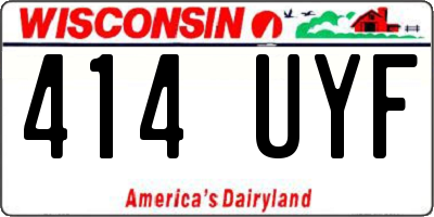 WI license plate 414UYF