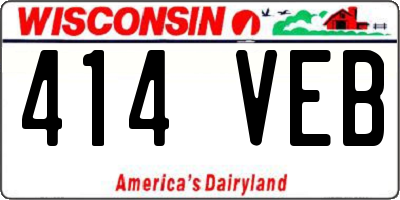 WI license plate 414VEB