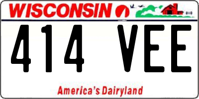 WI license plate 414VEE
