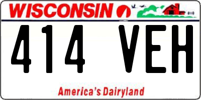 WI license plate 414VEH