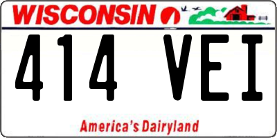 WI license plate 414VEI